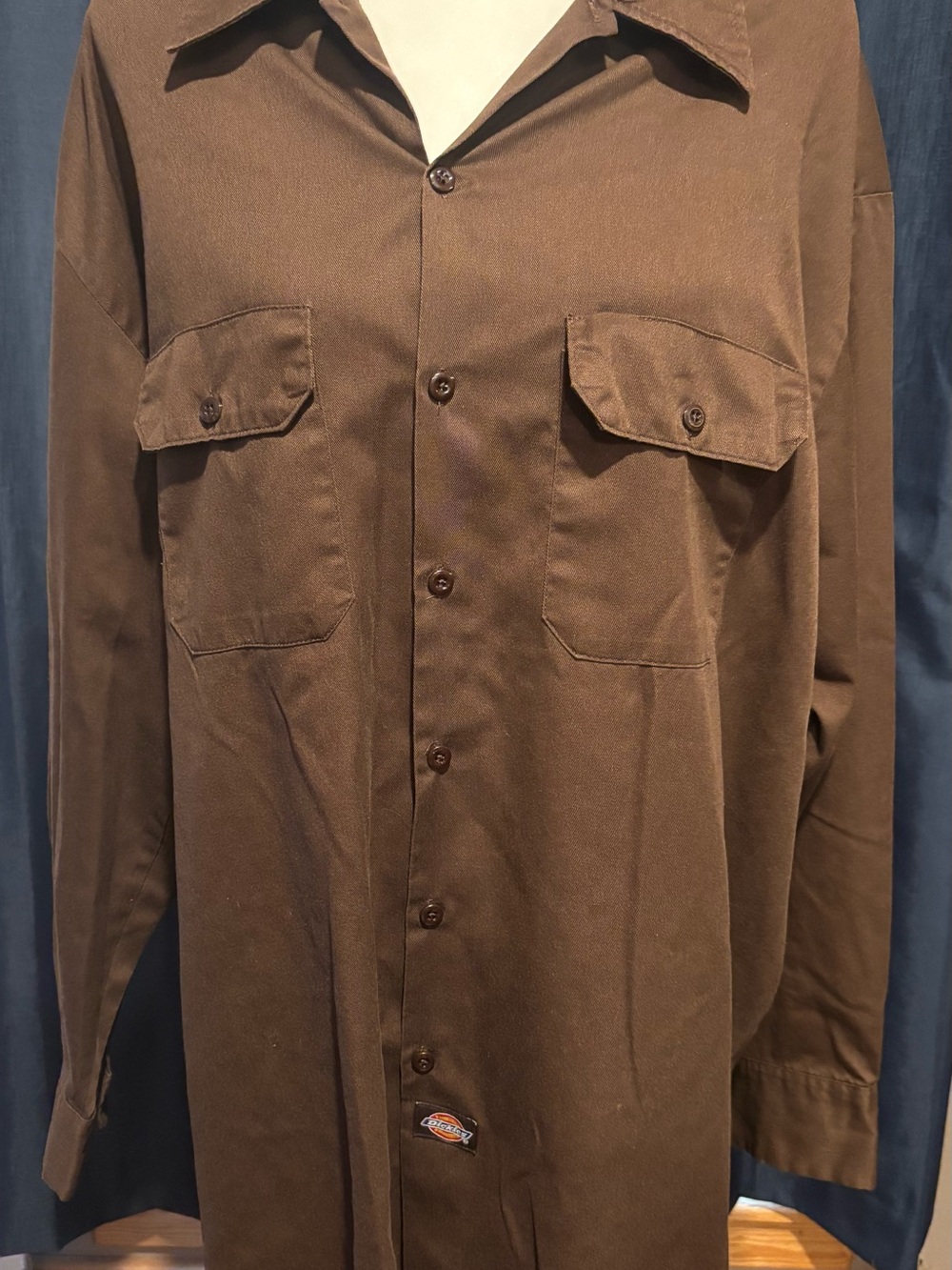 Dickies Dark Brown Long Sleeve Work Shirt